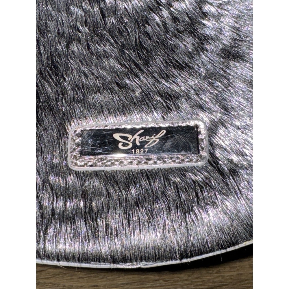 Sharif Hobo Purse Fur Snakeskin Print Chain Strap Mob Wife Silver 13 X 7 - Picture 3 of 16